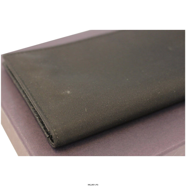 PRADA Black Nylon Checkbook Cover Wallet-US