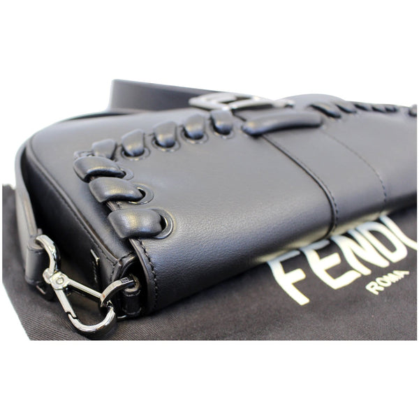 FENDI BAGUETTE Black Leather Shoulder Bag-US