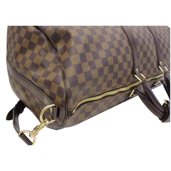 Louis Vuitton Keepall - Lv Damier Ebene Travel Bag brown - gold zip