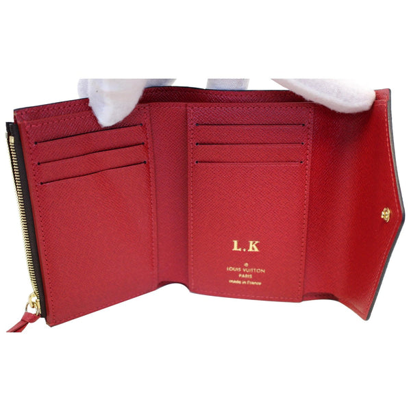 LOUIS VUITTON Victorine Damier Ebene Wallet Brown