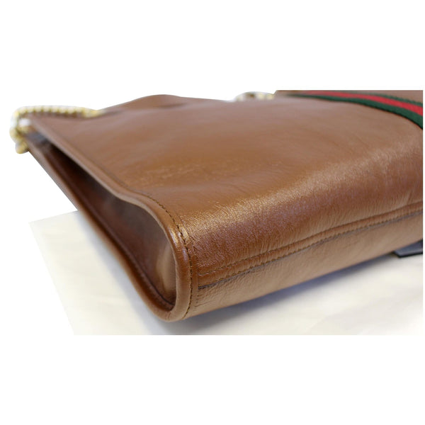 GUCCI Rajah Large Leather Tote Shoulder Bag Brown 537219-US