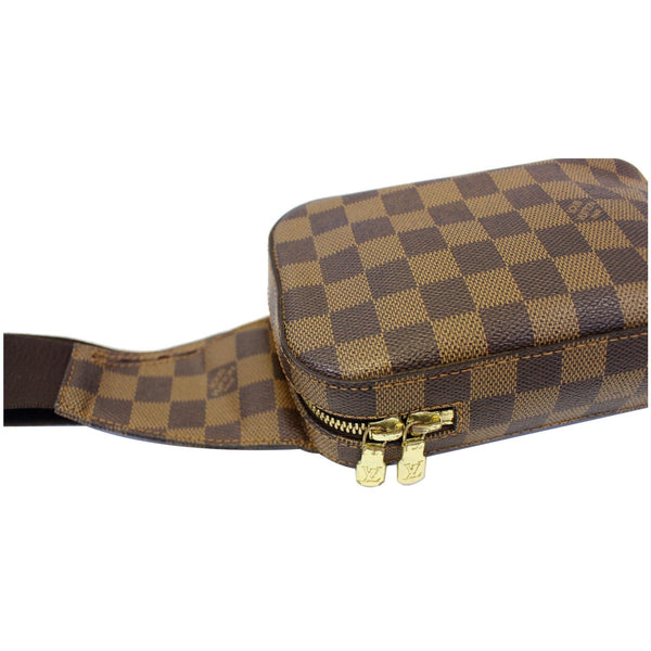 Lv Damier Geronimos Ebene Brown Hip Bag - gold toned