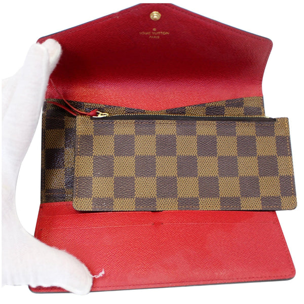 LOUIS VUITTON Josephine Damier Ebene Wallet Brown