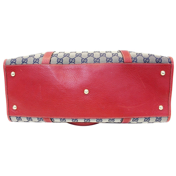 GUCCI GG Monogram Canvas Work Tote Bag Navy/Red