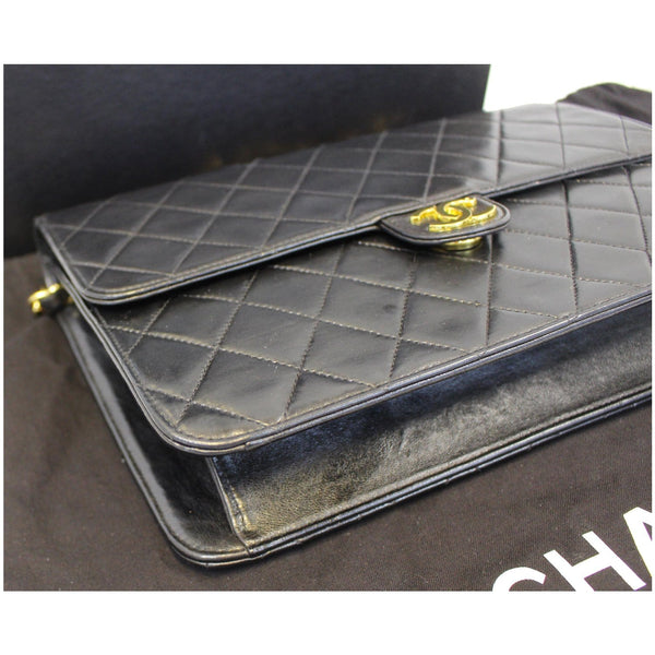 CHANEL Matelasse 25 Lambskin Leather Shoulder Bag Black-US