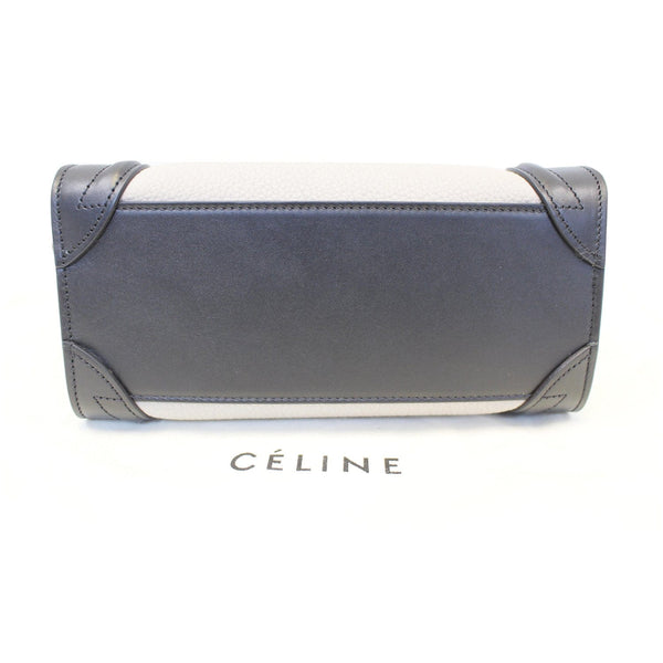 CELINE Nano Luggage Calfskin Leather and Suede Crossbody Bag Tricolor-US