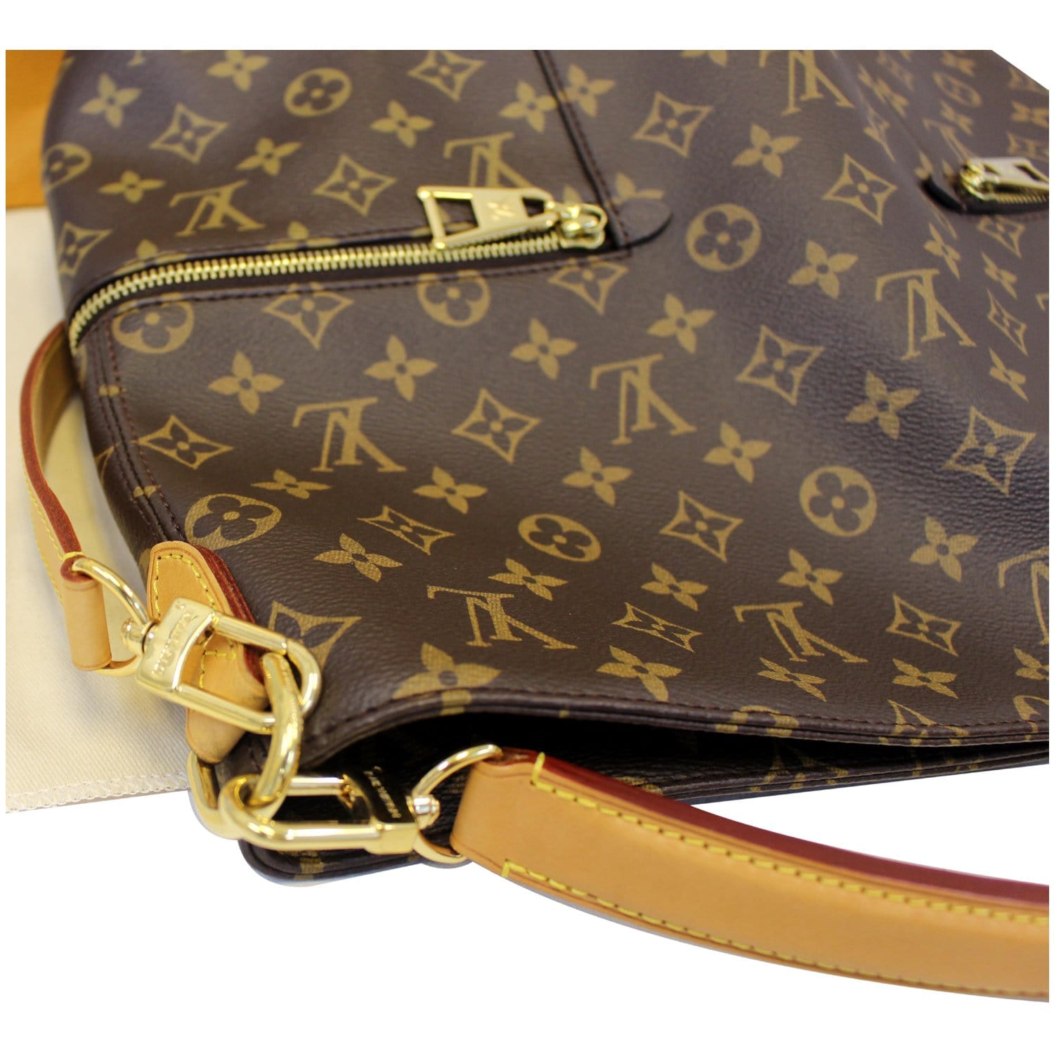 Louis Vuitton Melie Brown Monogram Canvas Shoulder Bag Hobo