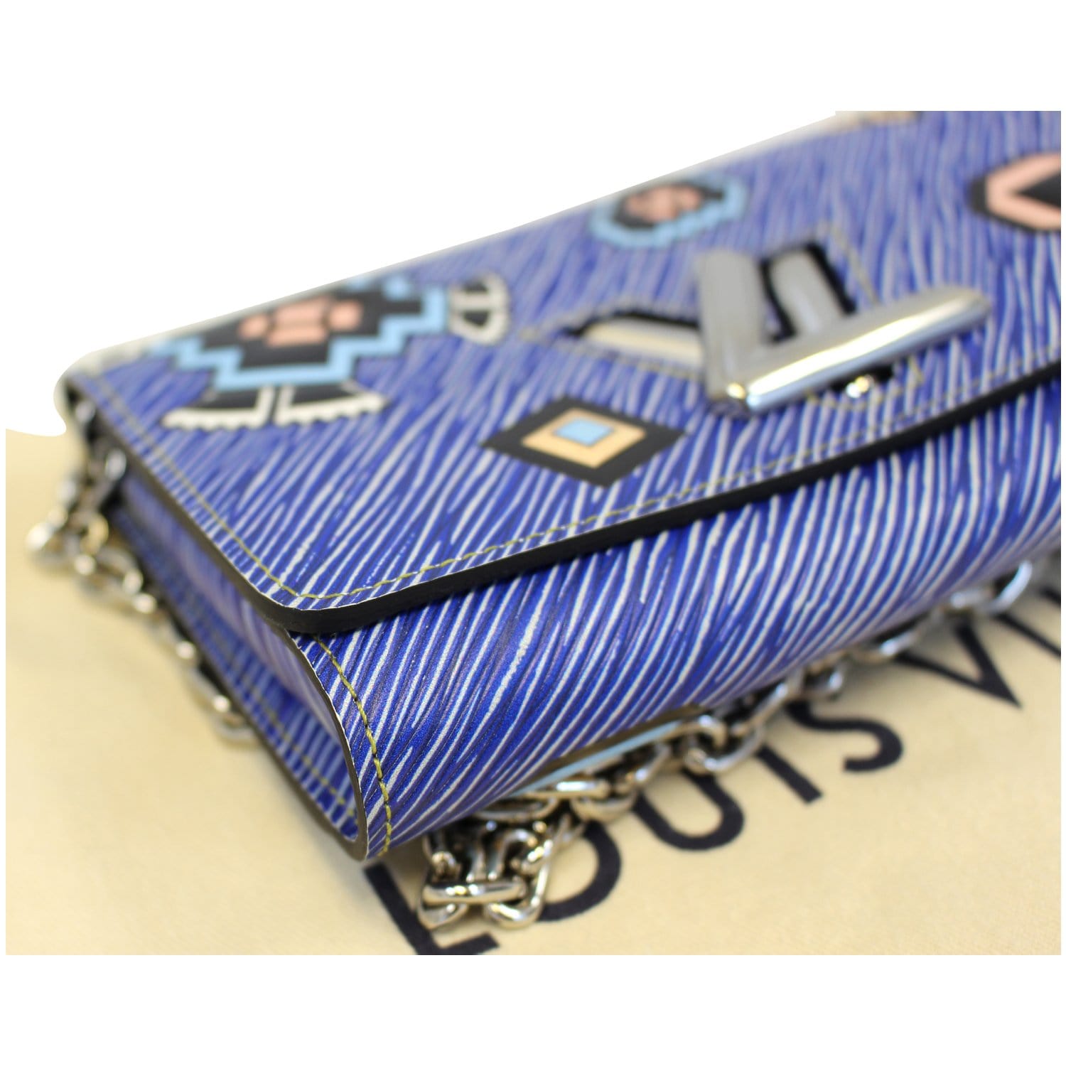 Louis Vuitton, Bags, Louis Vuitton Shoulder Bag Epi Denim Twist Pm Epi Leather  Blue Denim