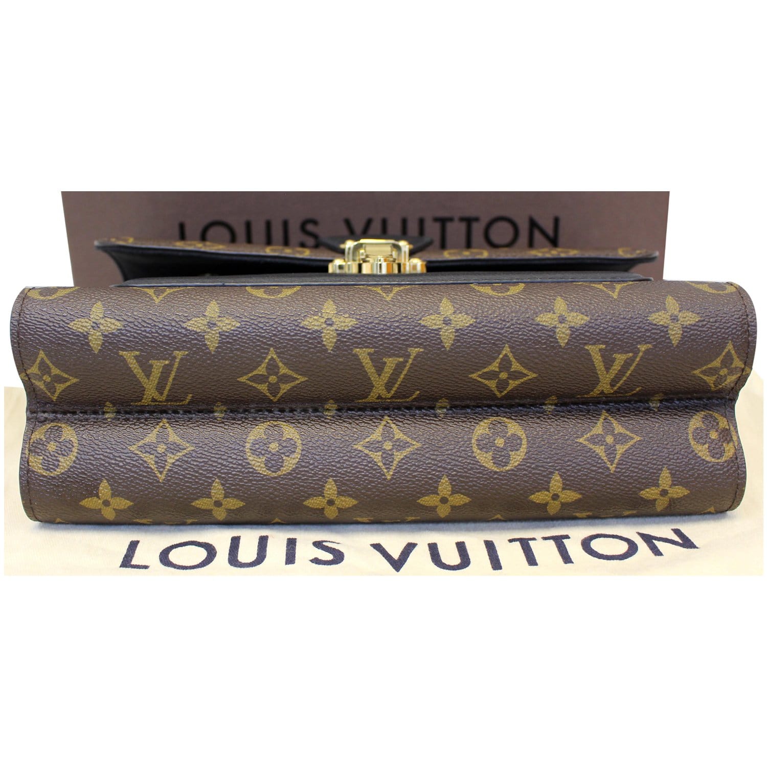 Louis Vuitton victoire tas bruin/zwart