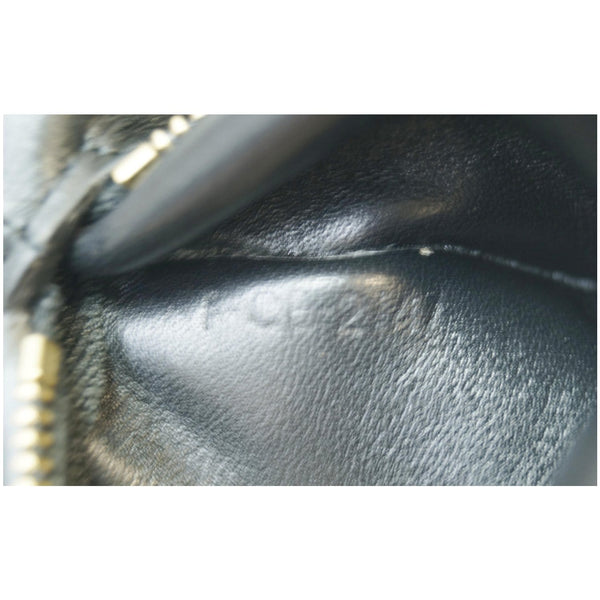 CELINE Flap Clasp Smooth Calfskin Shoulder Bag Black
