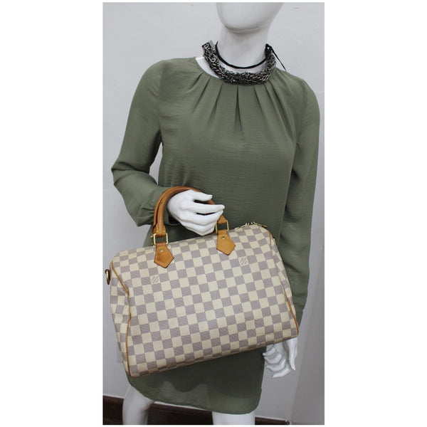 Louis Vuitton Speedy 30 Damier Azur Canvas Handbag