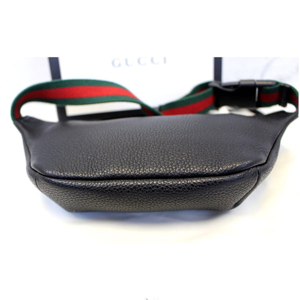 GUCCI Print Leather Black Belt Waist Bum Bag 527792-US