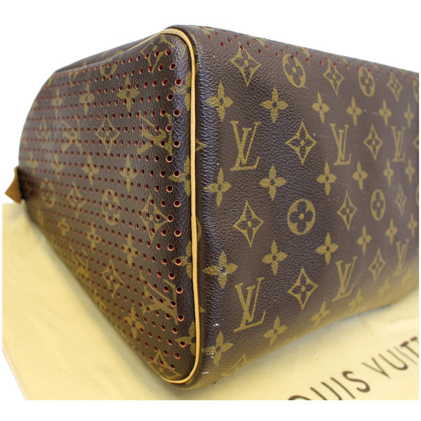 LV Speedy 30 Monogram Perforated Bag - Bottom left view
