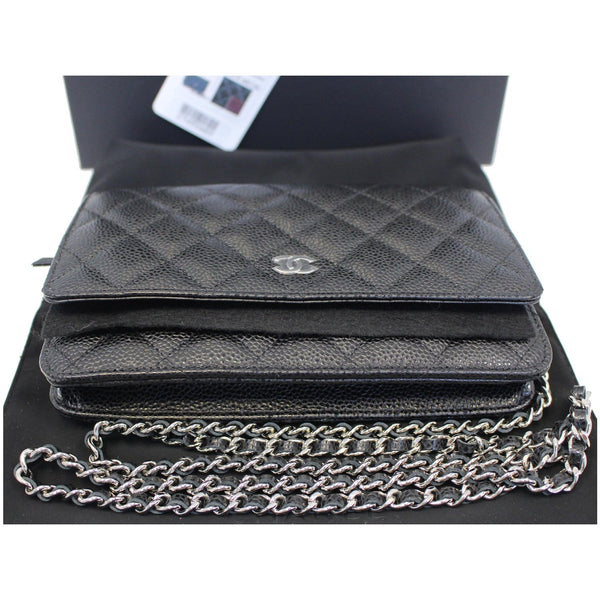 CHANEL Wallet on Chain WOC Caviar Leather Crossbody Bag Black