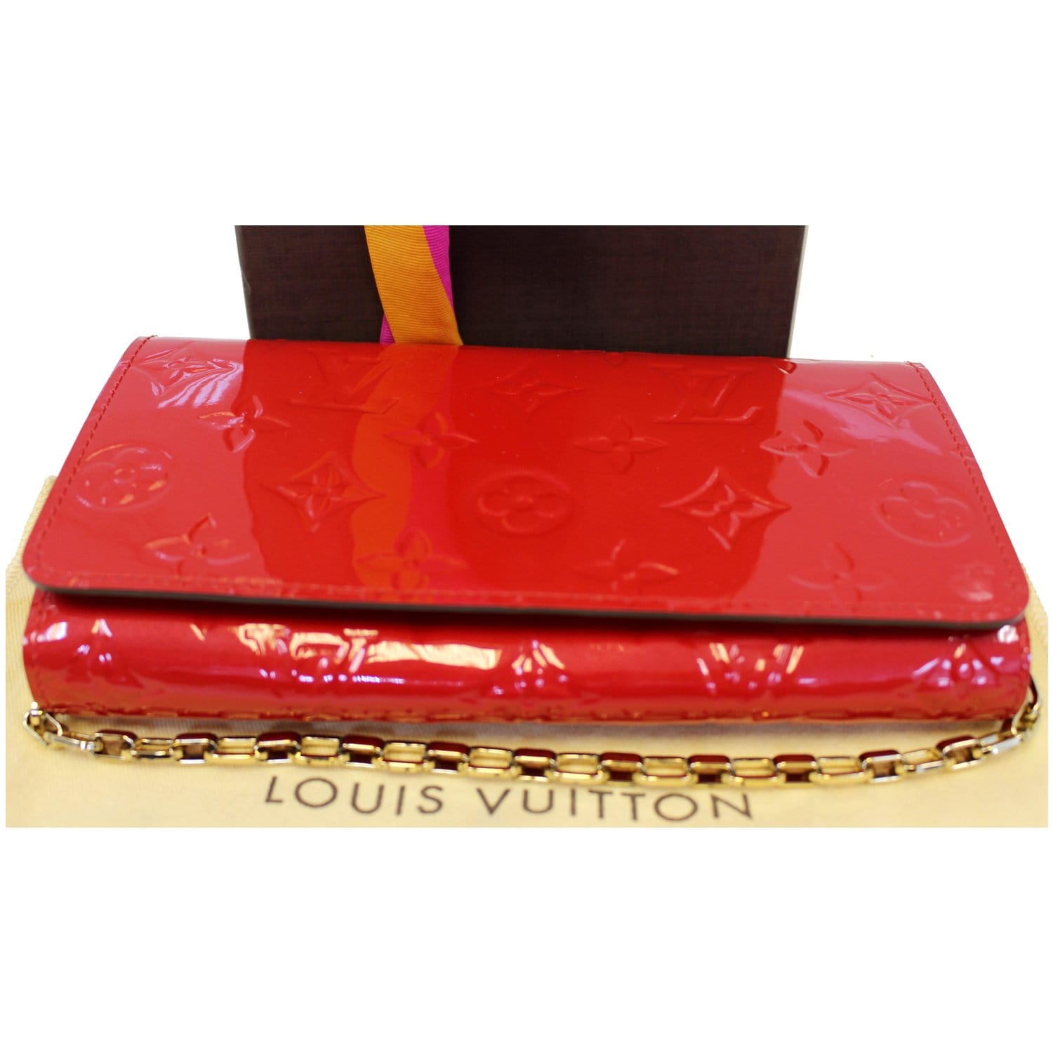 Louis Vuitton Monogram Vernis Sarah Chain Wallet (SHG-lZG0q8) – LuxeDH