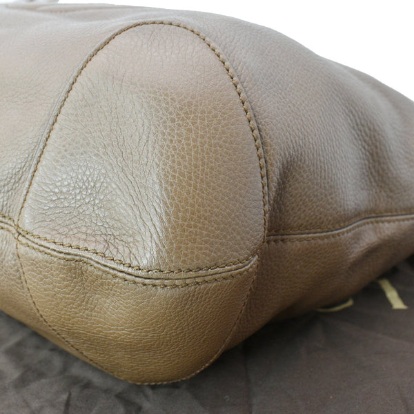 GUCCI Soho Pebbled Calfskin Leather Chain Shoulder Bag Maple Brown 308981