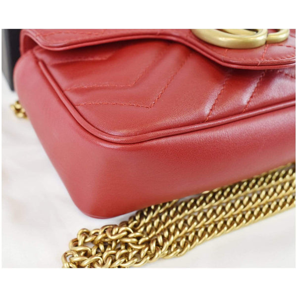 Gucci GG Marmont Matelasse Leather Super Mini Bag corner