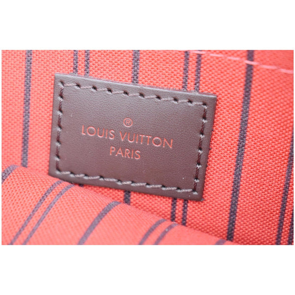 LOUIS VUITTON Neverfull MM Damier Ebene Pochette Wristlet Pouch Brown