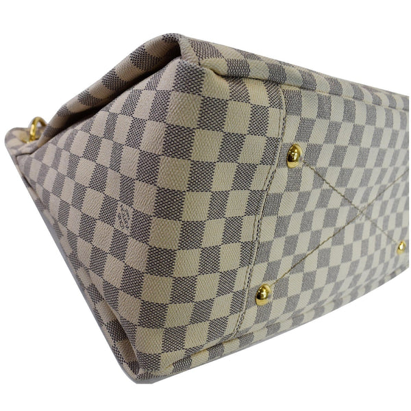 Louis Vuitton Artsy MM Damier Azur Shoulder Bag Women - right focused view