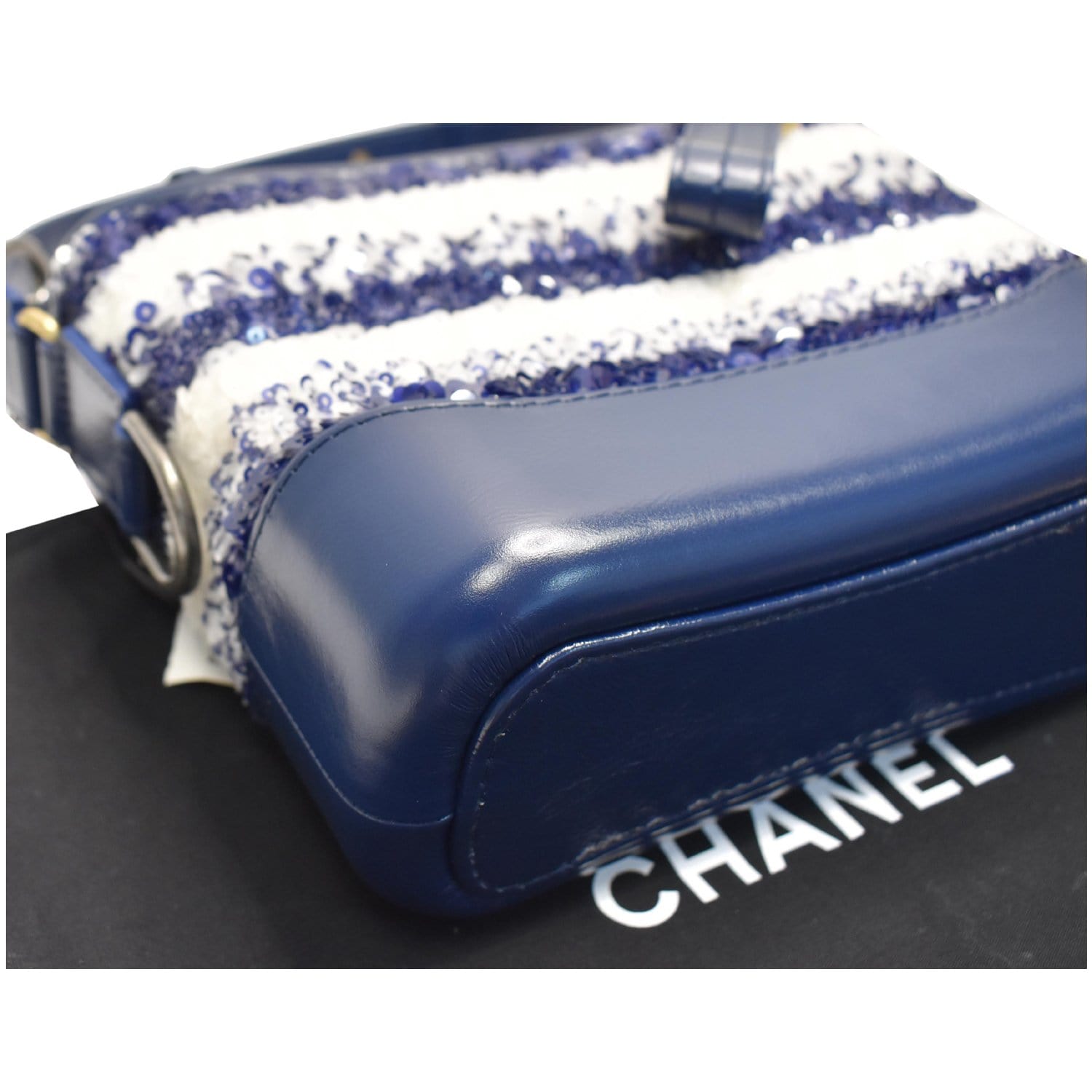 Chanel Gabriel Hobo Tweed Bag Navy Light Blue