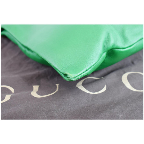 GUCCI 1970 Medium Leather Shoulder Bag Green 290682