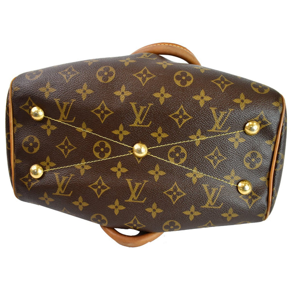 Louis Vuitton Tivoli PM Monogram Canvas Satchel Bag bottom base