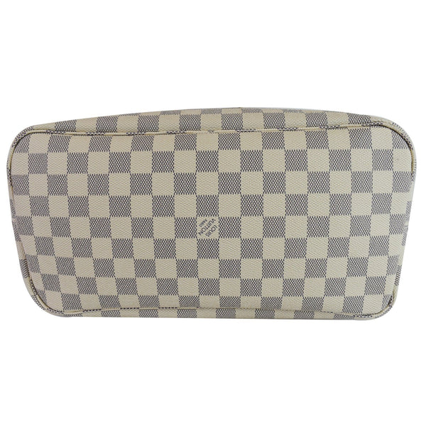 LOUIS VUITTON  Neverfull MM Damier Azur Tote Shoulder Bag White