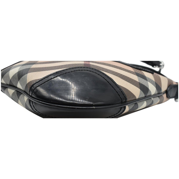 BURBERRY Dryden Small Supernova Check Patent Leather Crossbody Bag Black