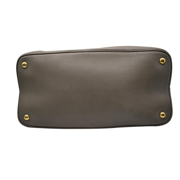 Prada Calf Leather Tote Bag Clay Gray - 127-0Shops Handbags