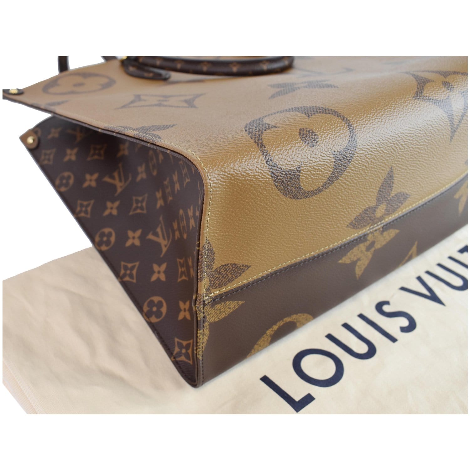 Louis Vuitton Onthego Monogram Giant Reverse Brown in Coated Canvas with  Gold-tone - US