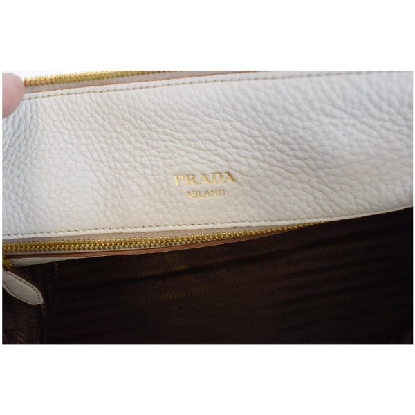 Prada Vitello Daino Pebbled Leather Bag - MILANO