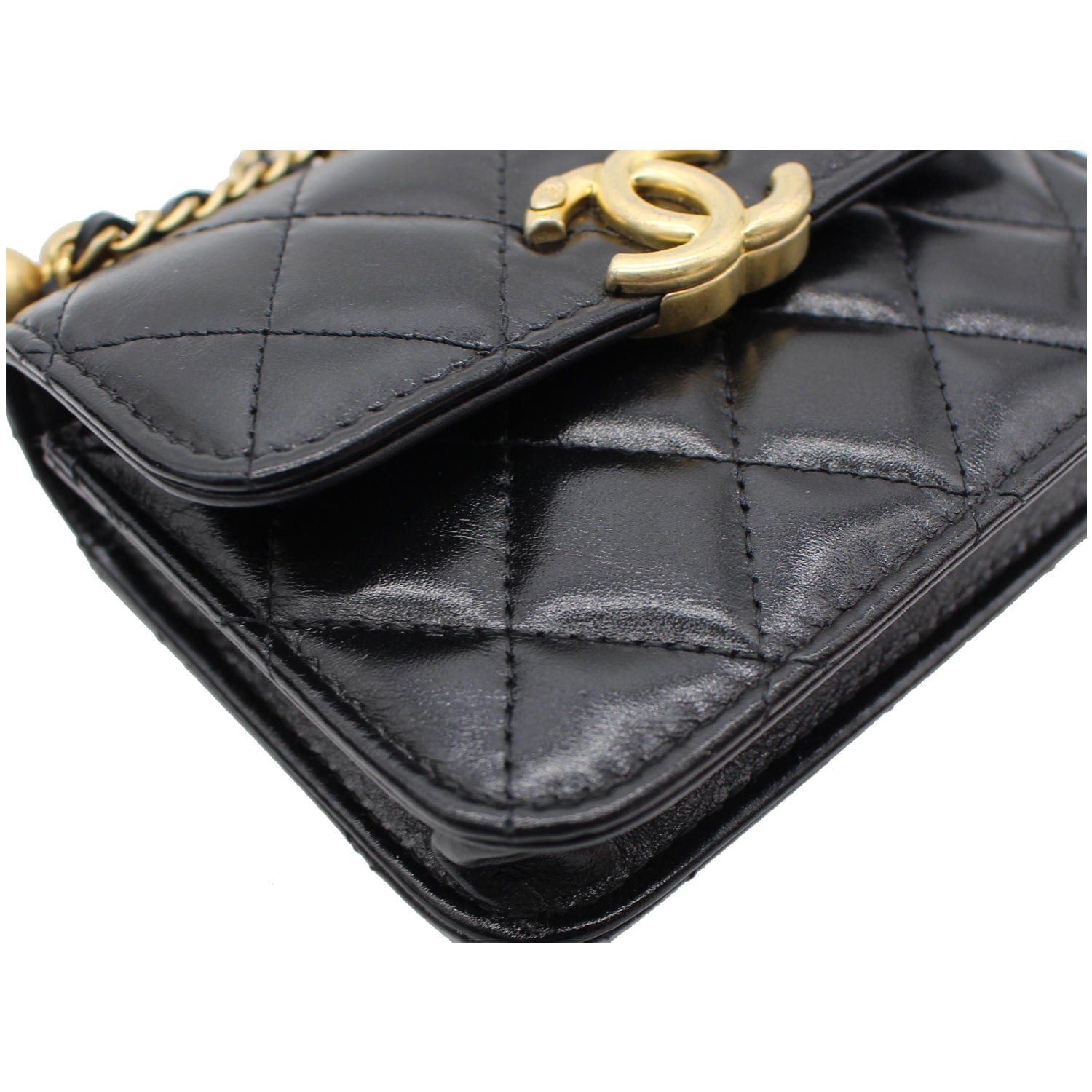 small chanel cross body purse black