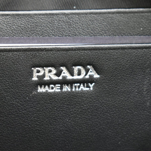 PRADA Mini Nylon Chain Crossbody Bag Black