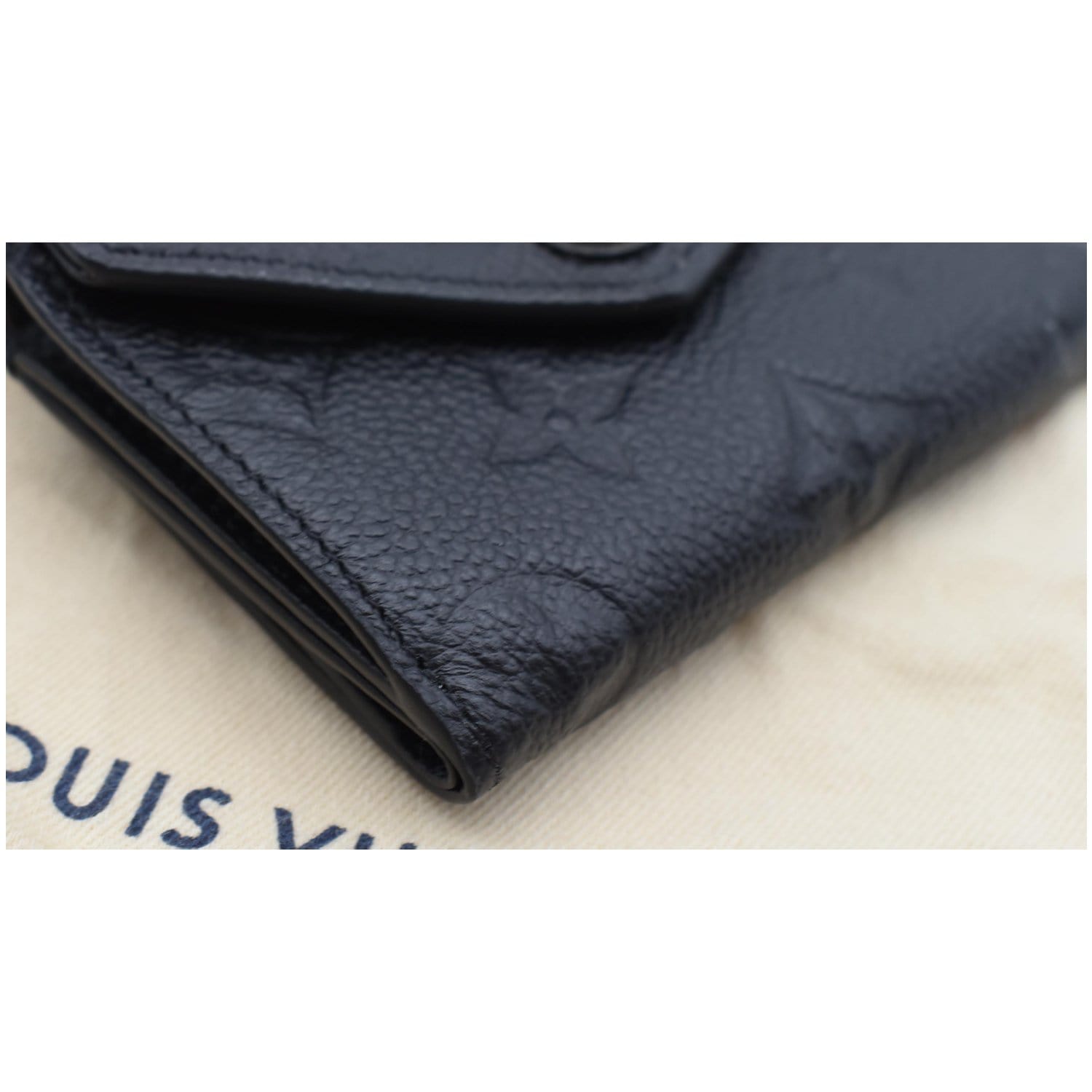 Louis Vuitton Black Monogram Empreinte Leather Zoe Wallet