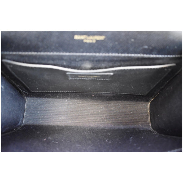 YVES SAINT LAURENT Envelope Medium Chain Leather Shoulder Bag Black