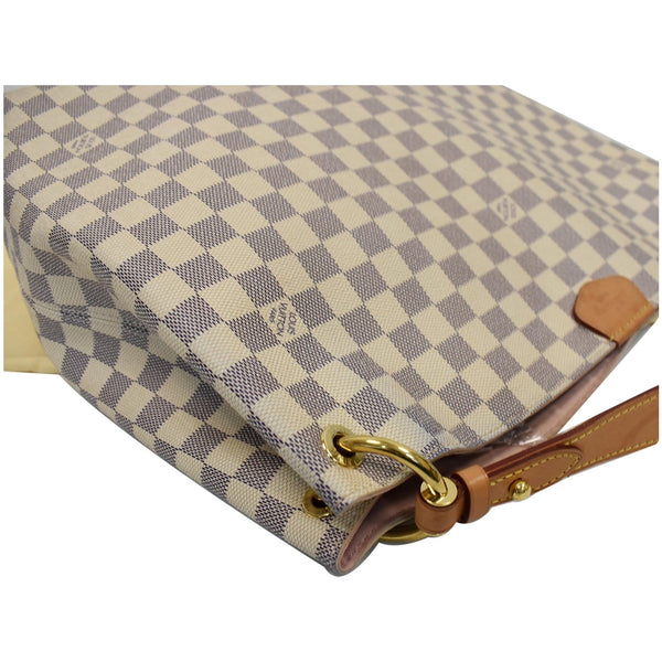 LOUIS VUITTON Graceful MM Damier Azur Hobo Shoulder Bag White