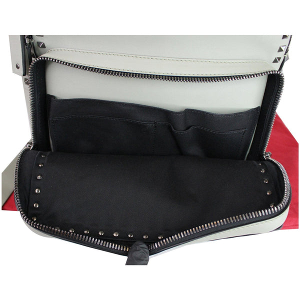 VALENTINO Garavani Rockstud Leather Backpack Light Green