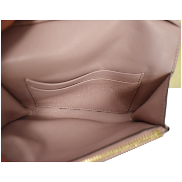 BURBERRY Luna House Check Leather Wallet Rose Pink