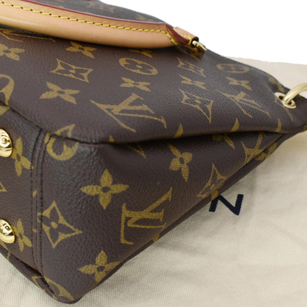 LOUIS VUITTON Pallas BB Monogram Canvas Satchel Crossbody Bag Brown