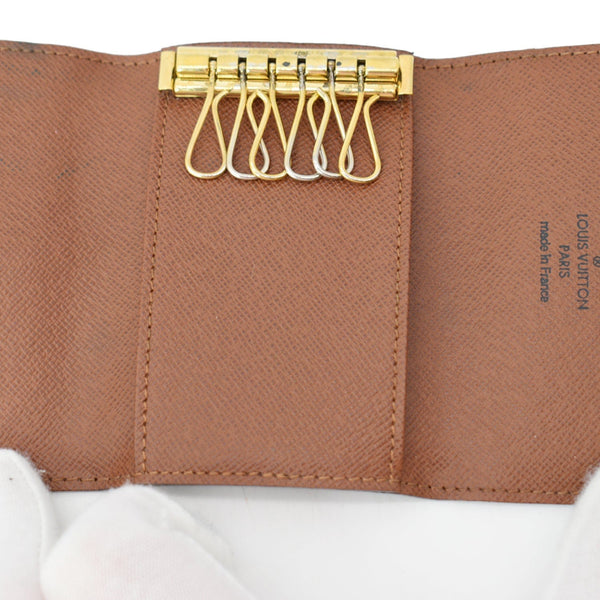 LOUIS VUITTON Monogram Canvas 6 Key Holder Brown