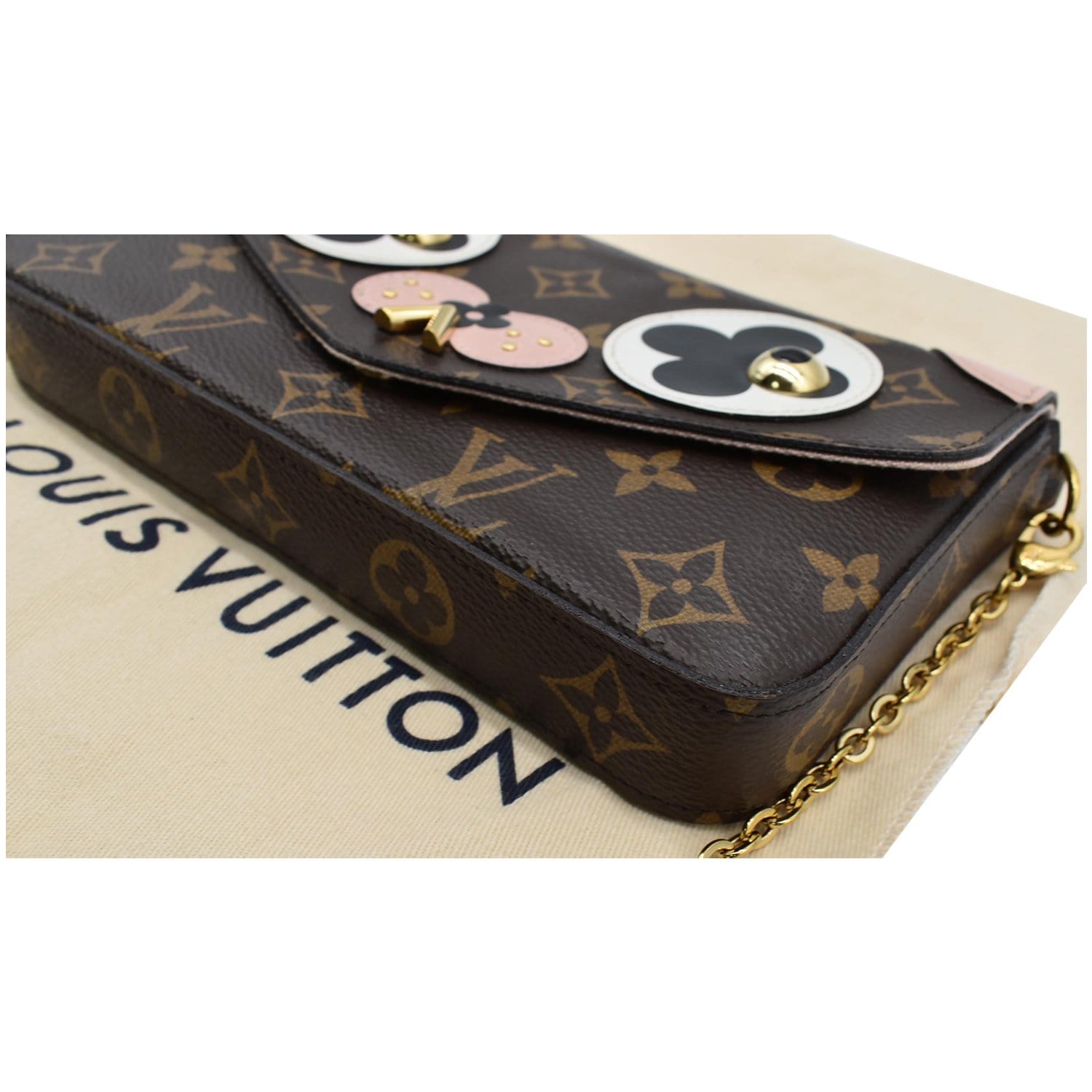 LOUIS VUITTON LV Felice Chain Shoulder Bag Monogram Leopard Brown M62002  japan