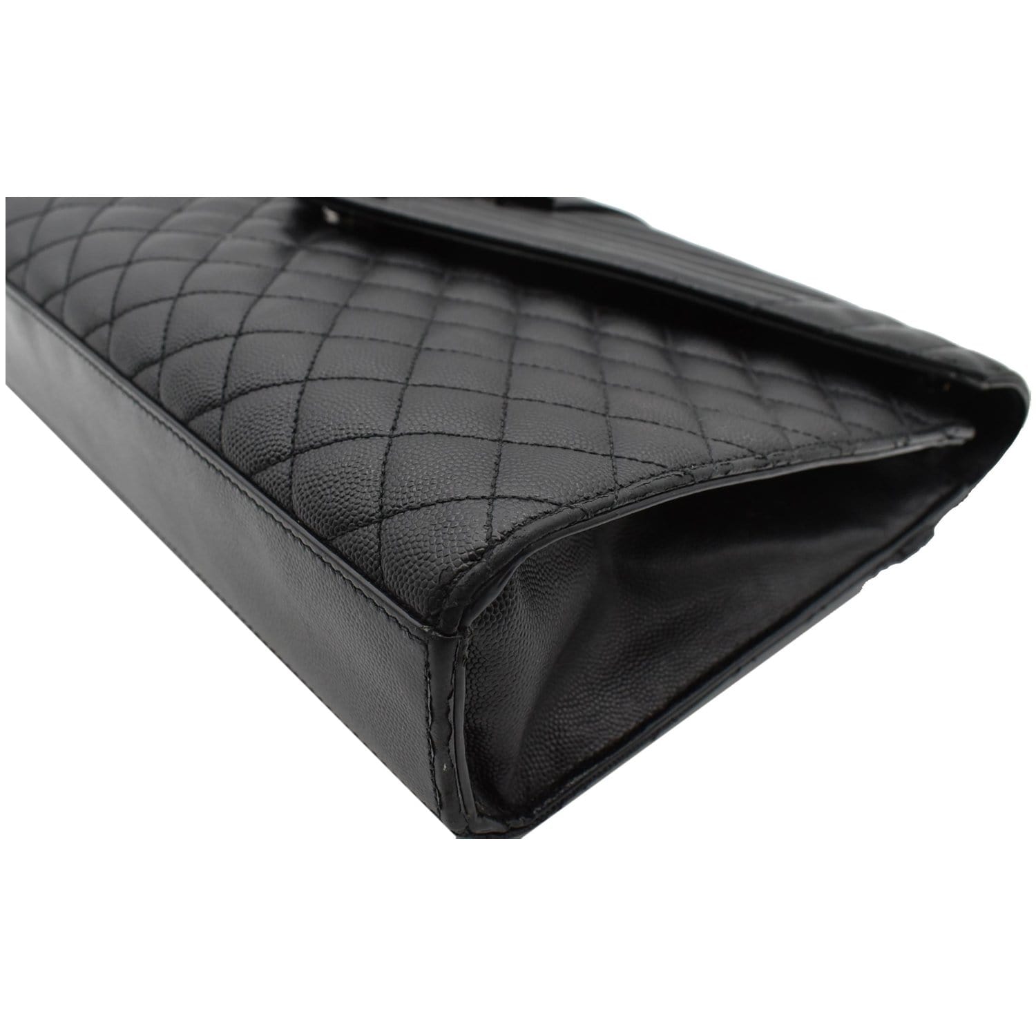 large envelope in quilted grain de poudre leather