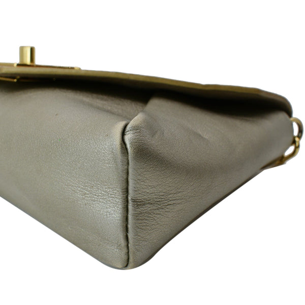 LOUIS VUITTON Love Note Metallic Calfskin Chain Shoulder Bag Gold Silver