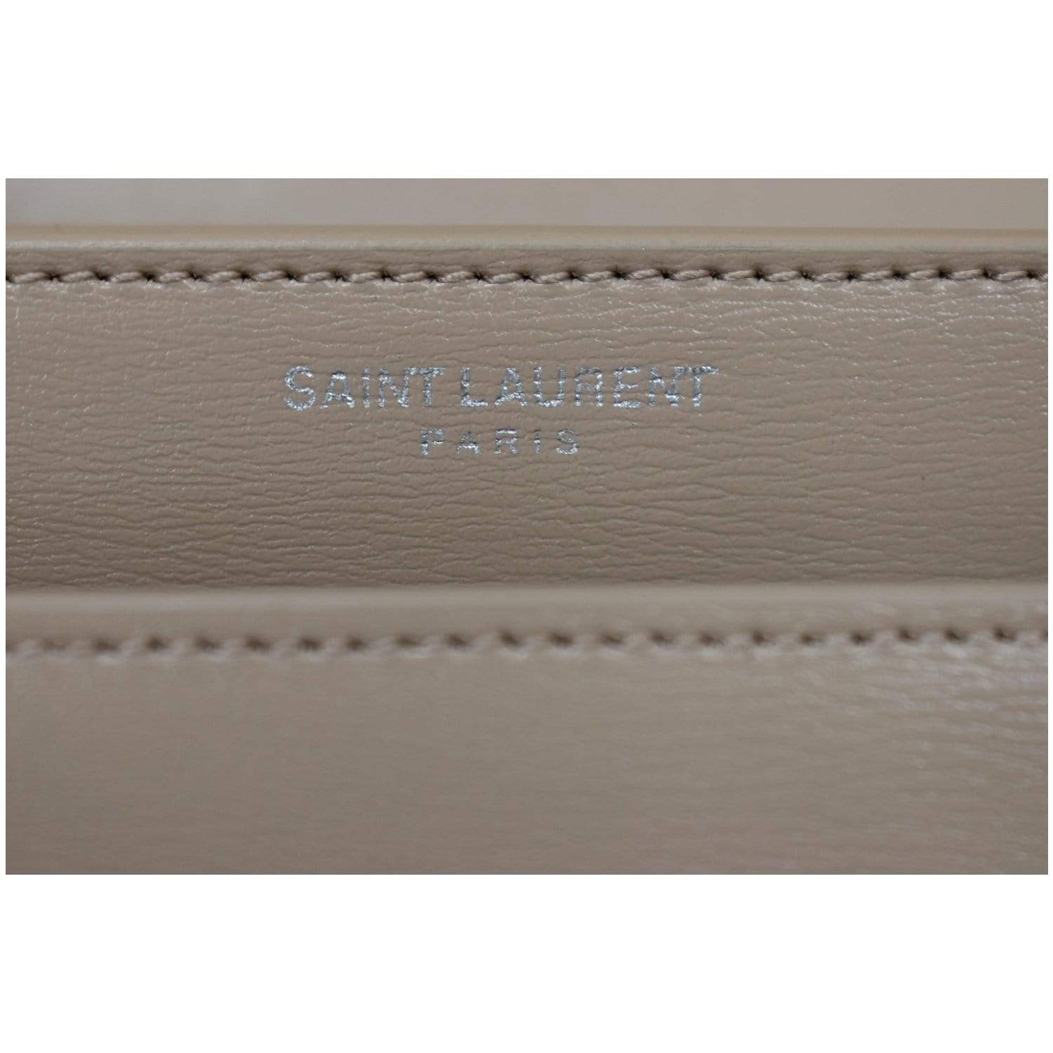 Monogram Leather Card Holder in Beige - Saint Laurent