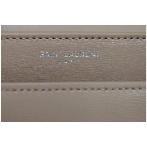 YVES SAINT LAURENT Monogram Sunset Medium Leather Shoulder Bag Beige