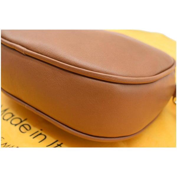MARIO VALENTINO Mia Logo Leather Crossbody Bag Caramel