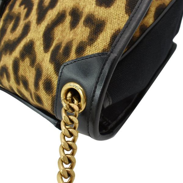 YVES SAINT LAURENT Niki Medium Leopard Print Leather Shoulder Bag Multicolor