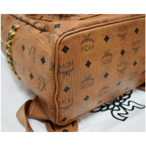 MCM Stark Classic Visetos Canvas Backpack Bag Cognac