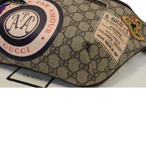 GUCCI Courrier GG Supreme Canvas Belt Waist Bum Bag Beige 529711