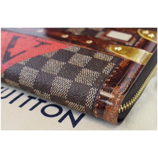 LOUIS VUITTON Transformed Damier Ebene Time Trunk Zippy Wallet Black